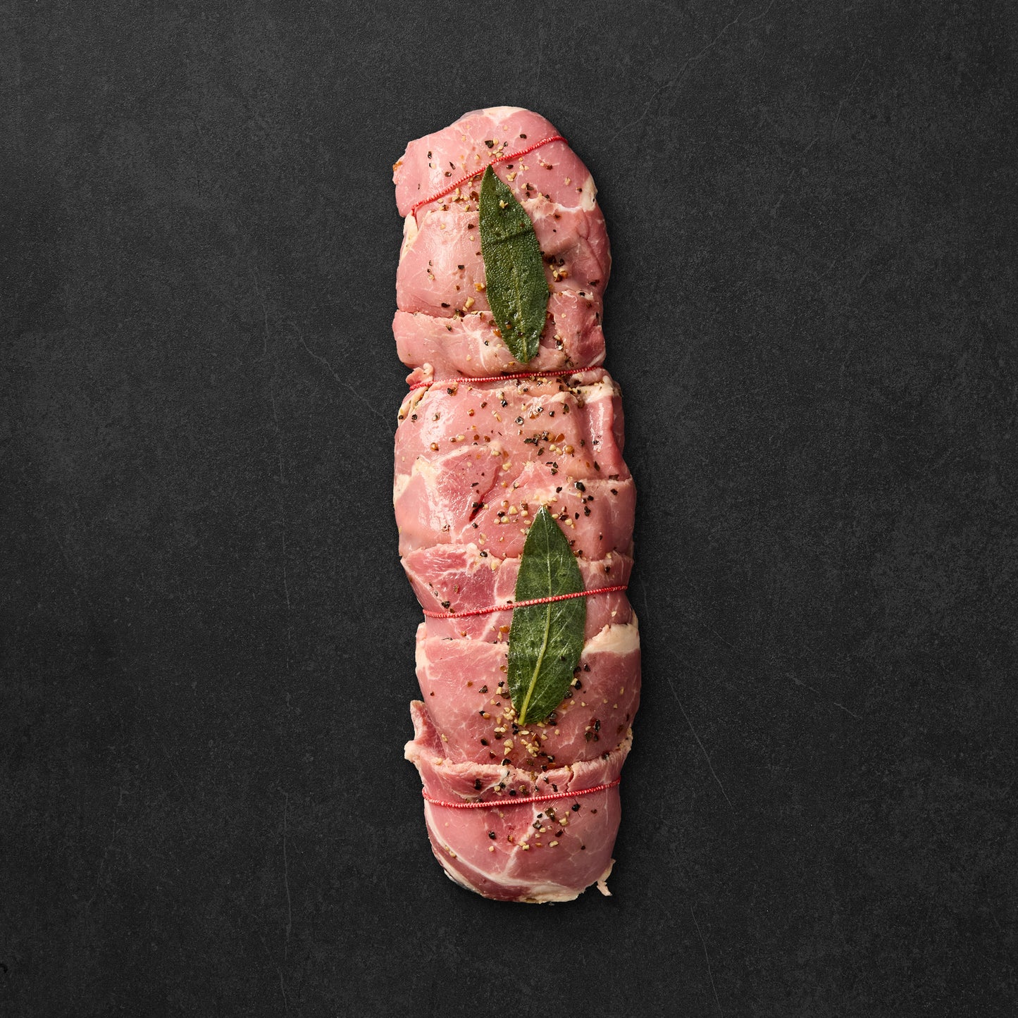 Pancetta Wrapped Pork Fillets with Asparagus, Pesto & Provolone