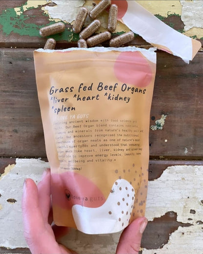 Beef Organ Capsules (Liver, Heart, Kidney, Spleen) by Love Ya Guts | McKenzie's Meats