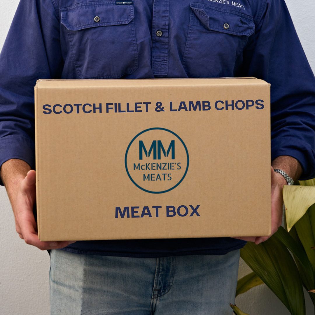 Scotch Fillet & Lamb Chops Meat Box | McKenzie's Meats